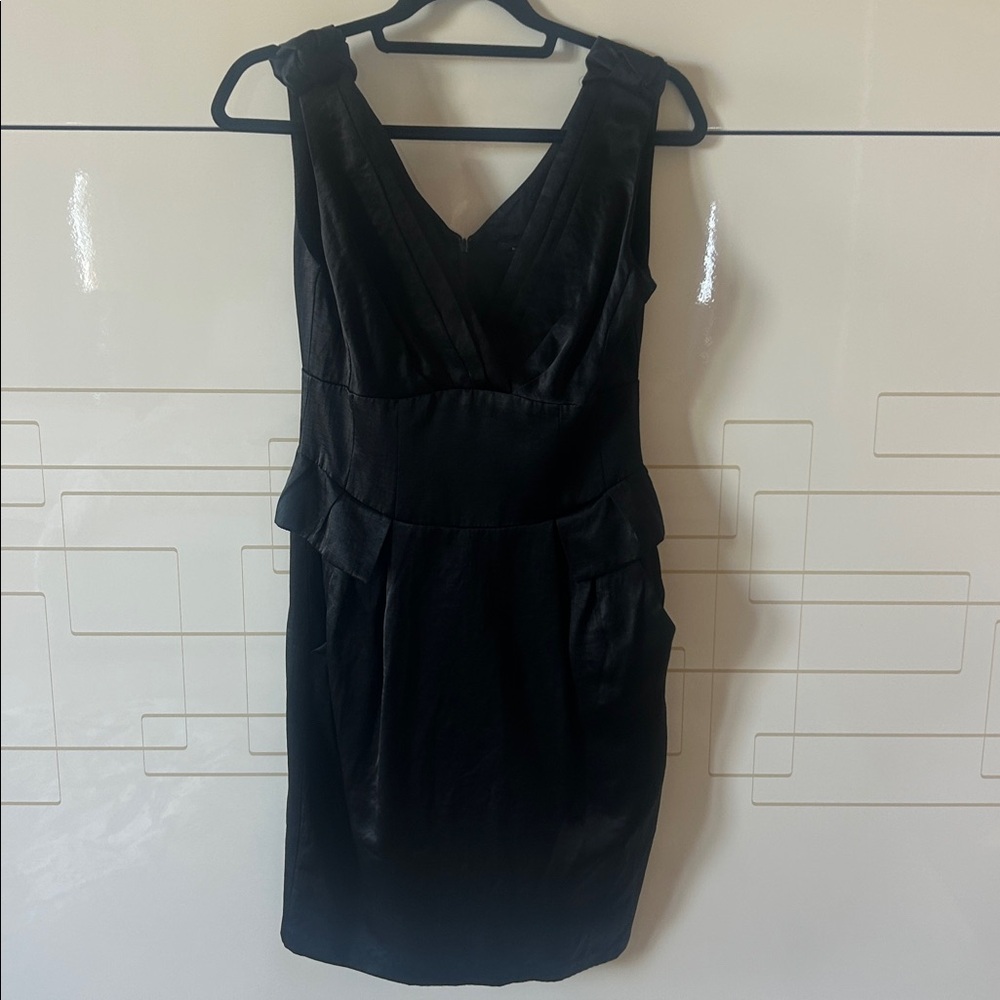 Nanette Lepore Classic Black V-Neck Dress